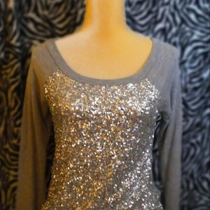 dELIAs longsleeve shirt with sequins, small